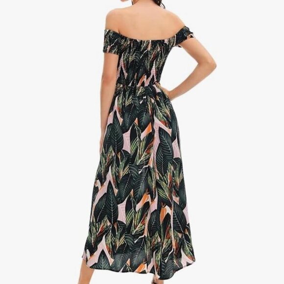 Boho Floral Print Off Shoulder Dress - Perfect for Every Adventure! - Picture 2 of 7